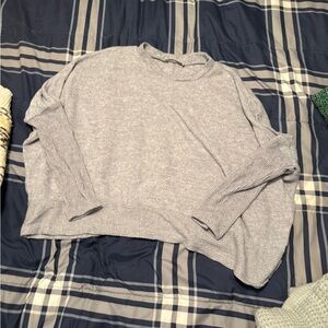 Zenana Outfitters Light Gray Women's Turtleneck Sweater